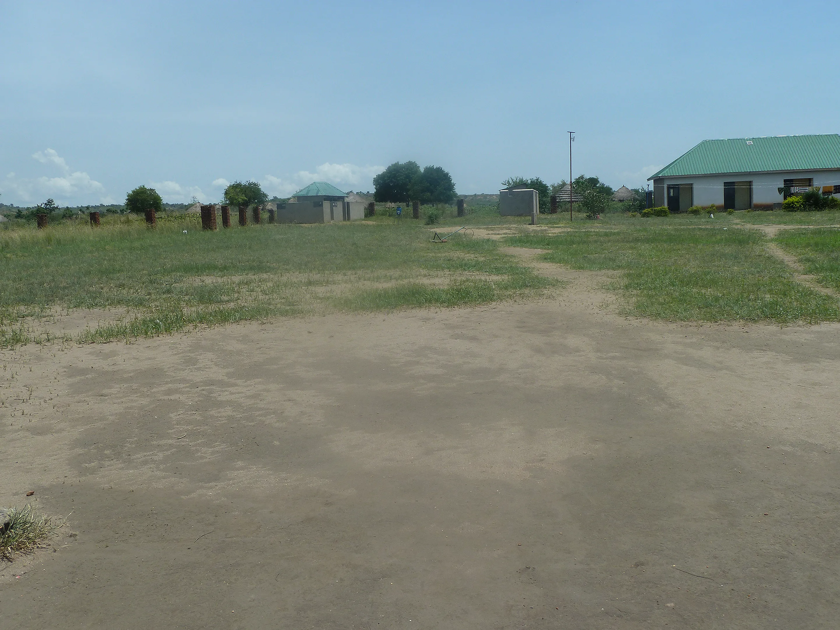 The football pitch at Biggi Junior School