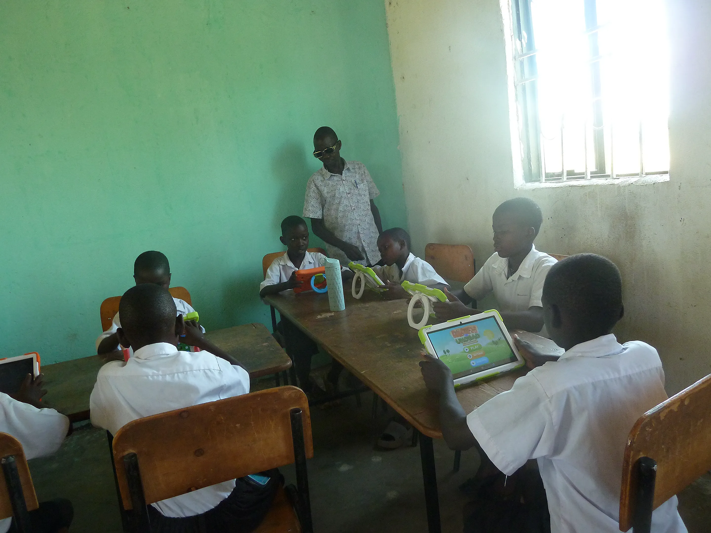 Pupils exploring the science corner