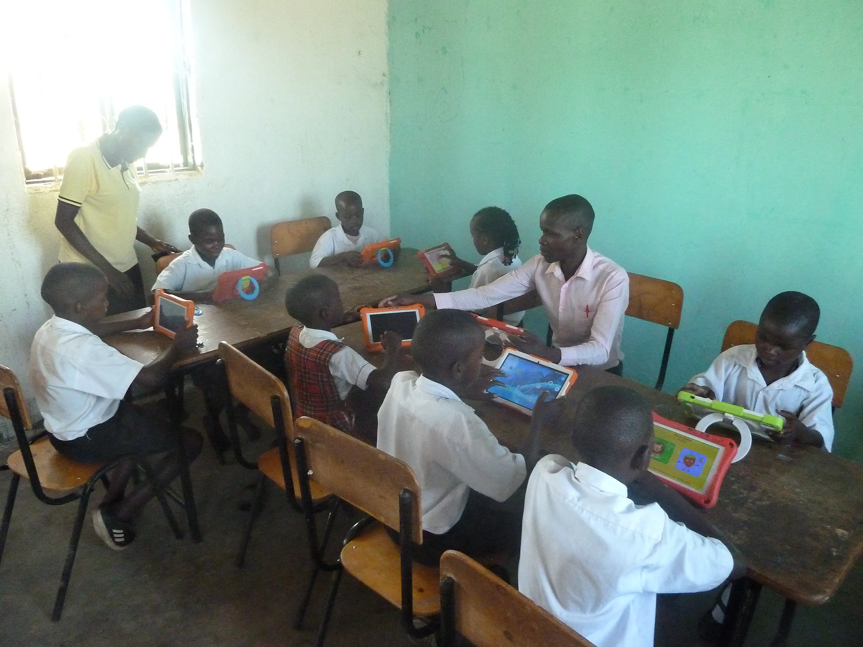 Pupils exploring the science corner