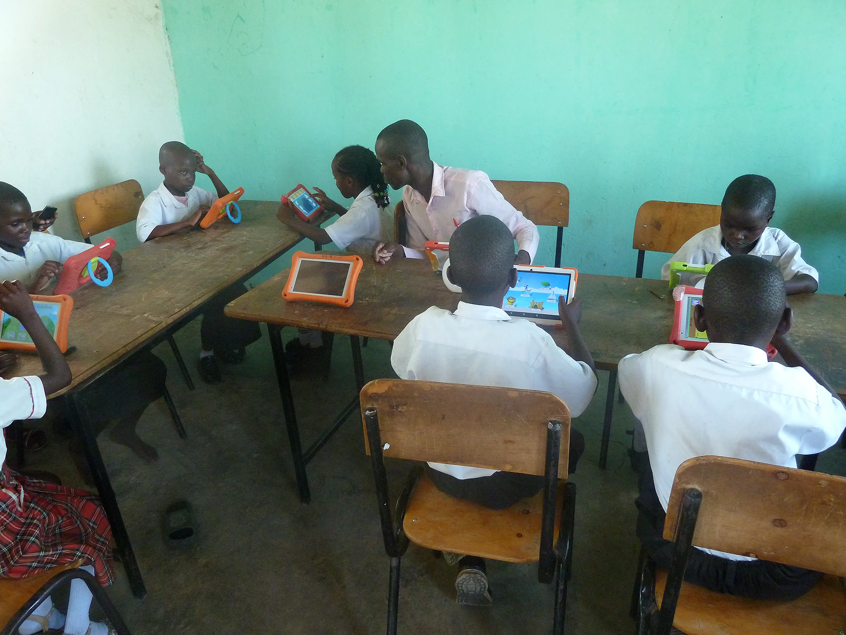 Pupils exploring the science corner